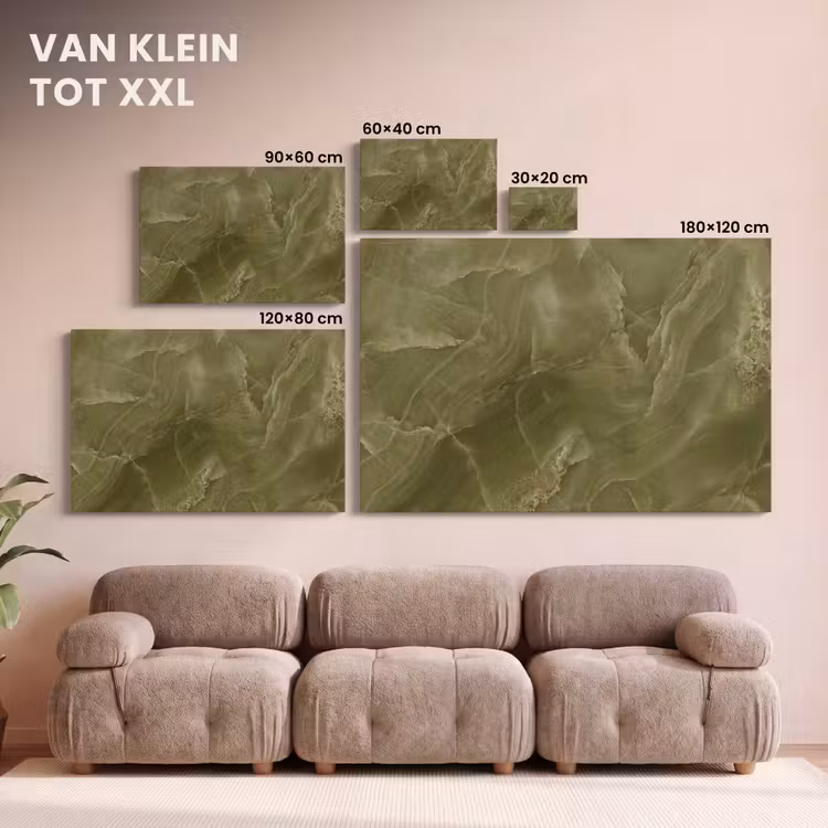 Canvas schilderij - Marmer - Groen - Abstract — 8