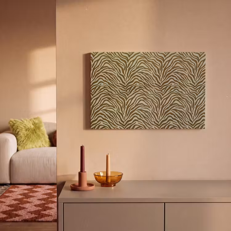 Canvas schilderij - Zebramotief - Groen - Modern — 2