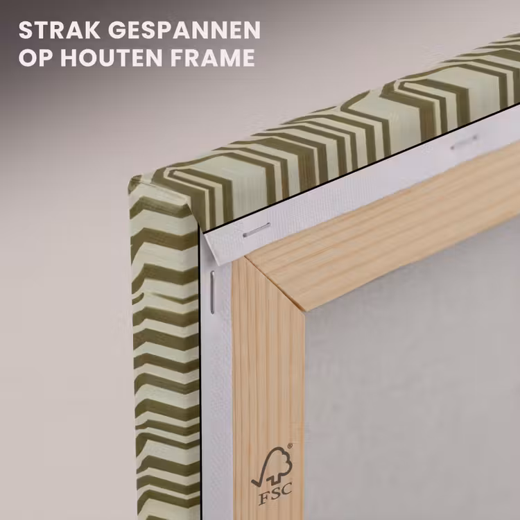 Canvas schilderij - Zebramotief - Groen - Modern — 7