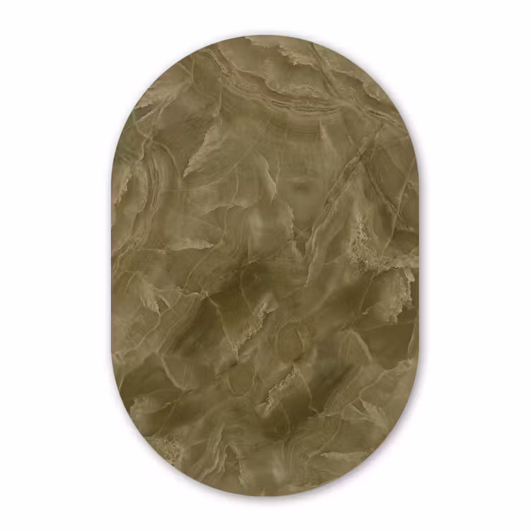 Muurovaal - Glas - Marmer - Groen - Abstract — 1