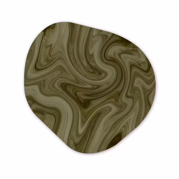 Organisch schilderij - Glas - Abstract - Groen - Modern — 1