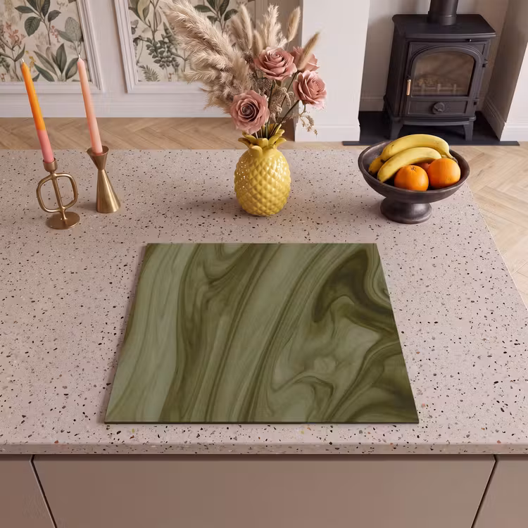 Inductie beschermer - Abstract - Groen - Modern — 2