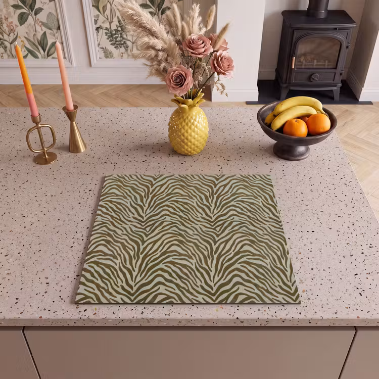 Inductie beschermer - Zebramotief - Groen - Modern — 2