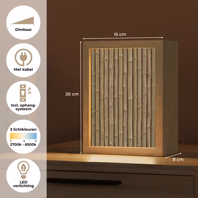 Gepersonaliseerde Lightbox - Bamboe - Stengels - Natuur — 7