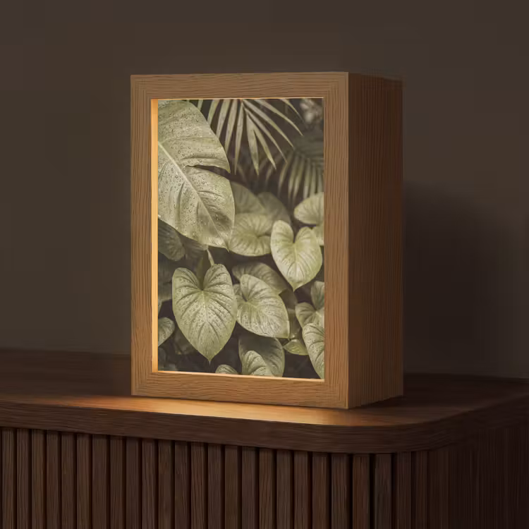 Gepersonaliseerde Lightbox - Groene bladeren - Natuur — 1