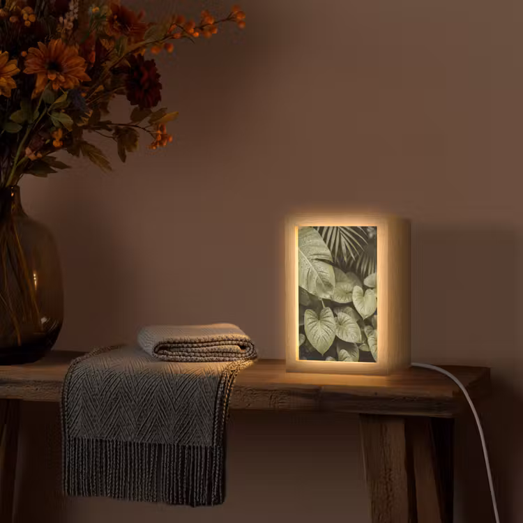 Gepersonaliseerde Lightbox - Groene bladeren - Natuur — 3