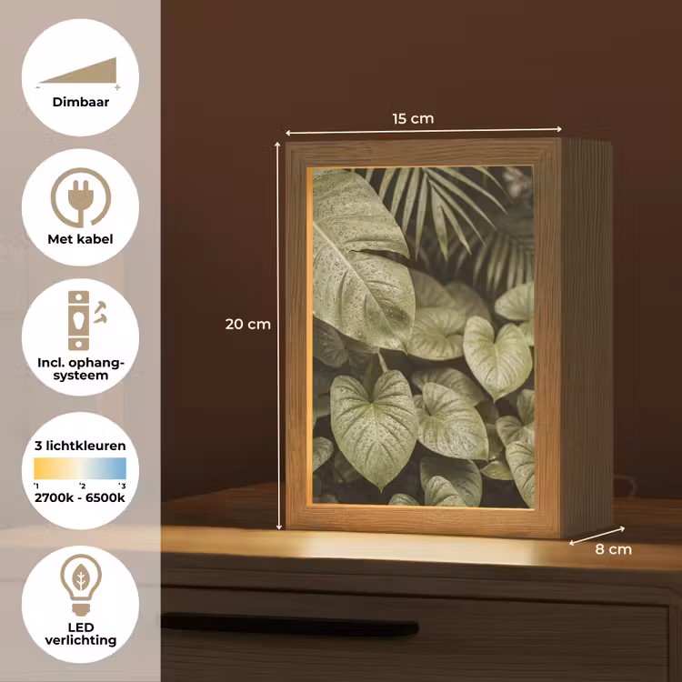 Gepersonaliseerde Lightbox - Groene bladeren - Natuur — 7