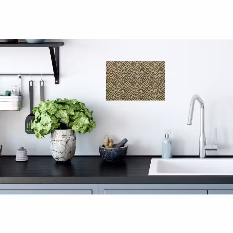 Muursticker - Zebramotief - Groen - Modern — 2