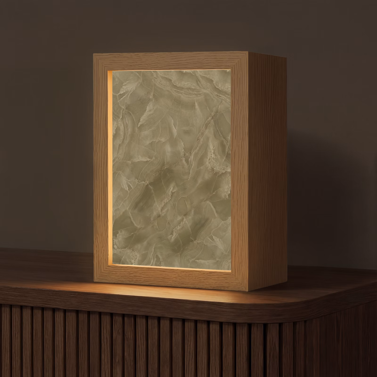 Gepersonaliseerde Lightbox - Marmer - Groen - Abstract — 1