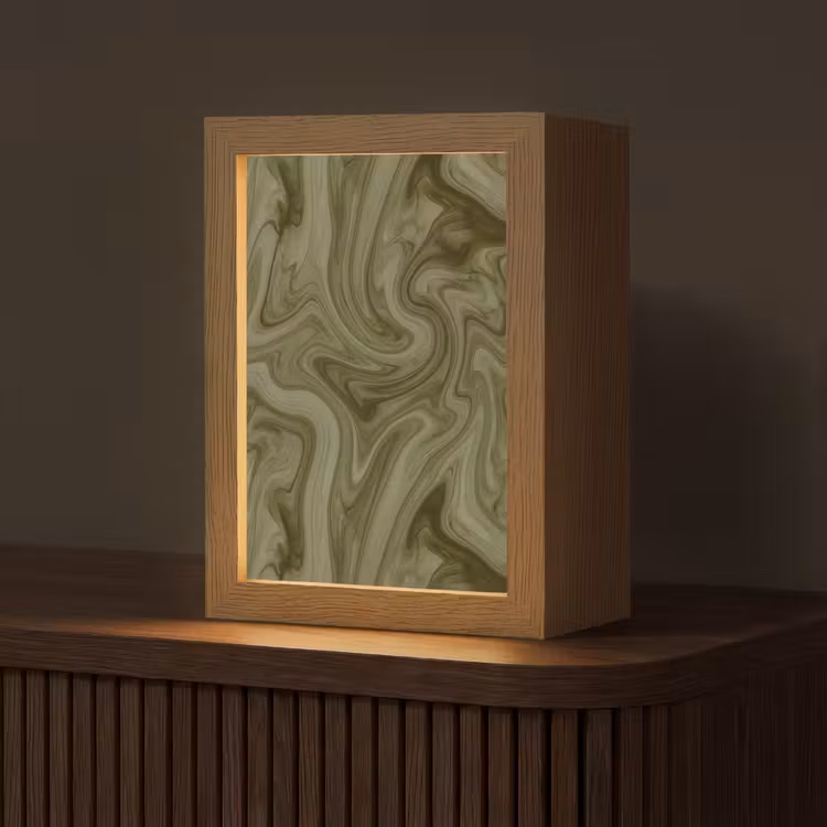 Gepersonaliseerde Lightbox - Abstract - Groen - Modern — 1