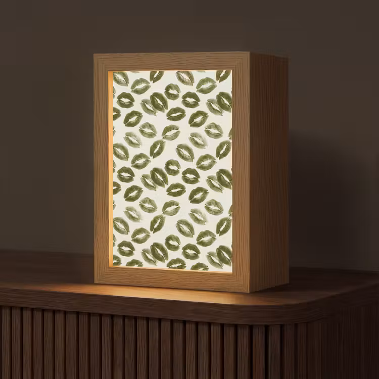Gepersonaliseerde Lightbox - Kus - Patroon - Groen — 1