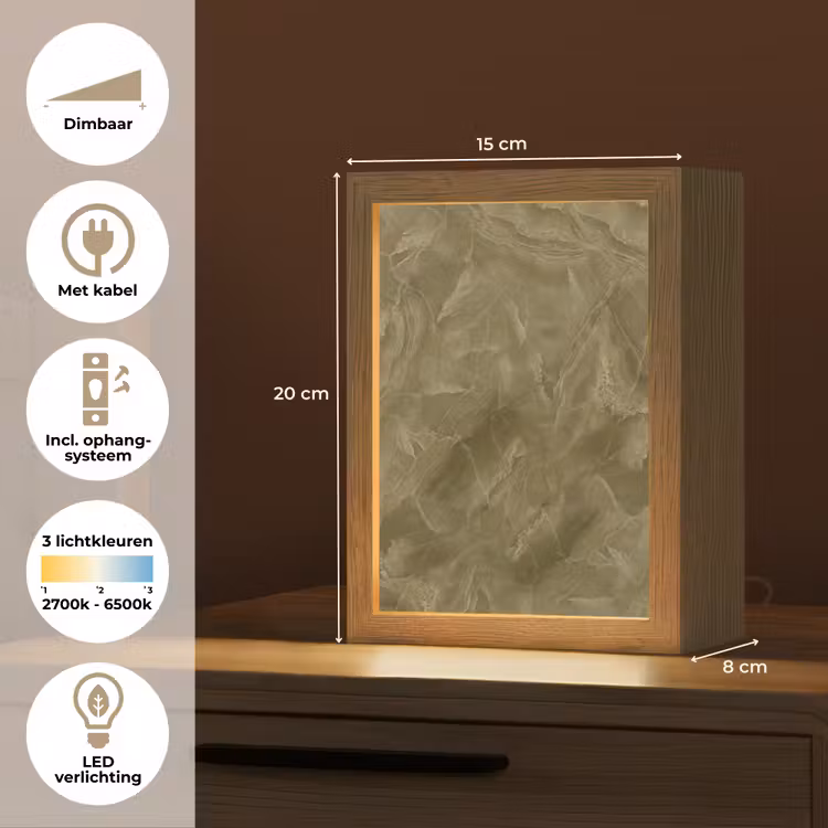 Gepersonaliseerde Lightbox - Marmer - Groen - Abstract — 7