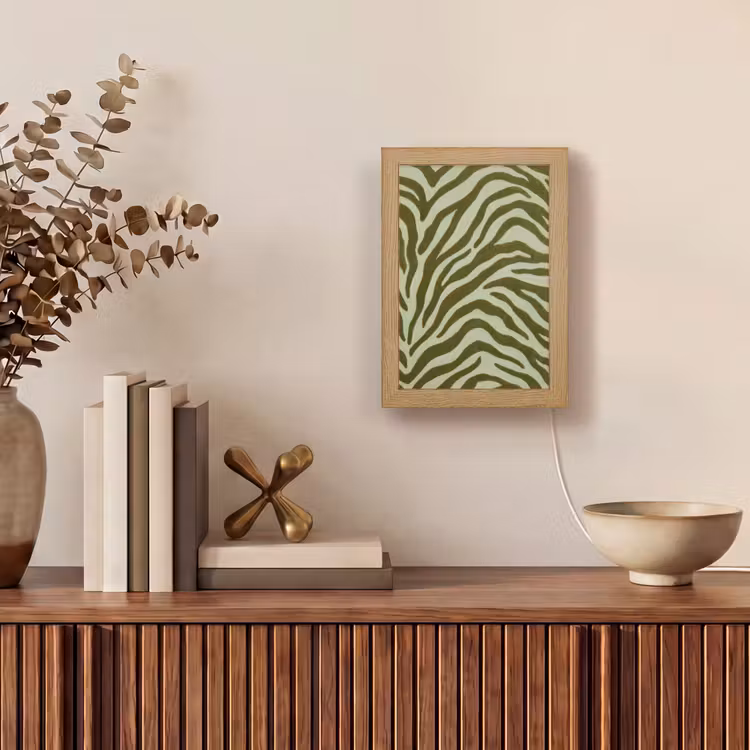 Gepersonaliseerde Lightbox - Zebramotief - Groen - Modern — 4