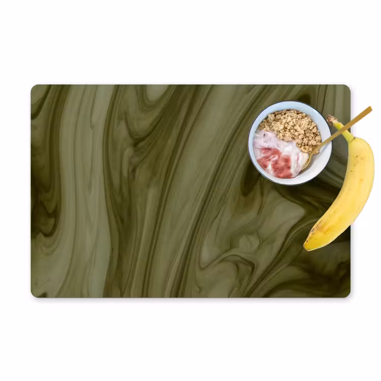 Placemat - 6 stuks - Abstract - Groen - Modern — 1