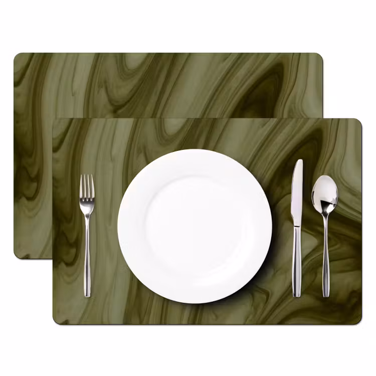 Placemat - 6 stuks - Abstract - Groen - Modern — 2