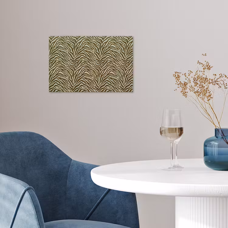 Poster - Zebramotief - Groen - Modern — 4