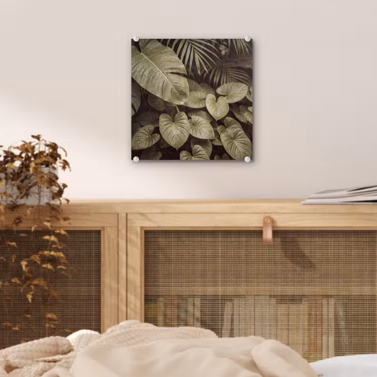 Glas schilderij - Groene bladeren - Natuur — 5