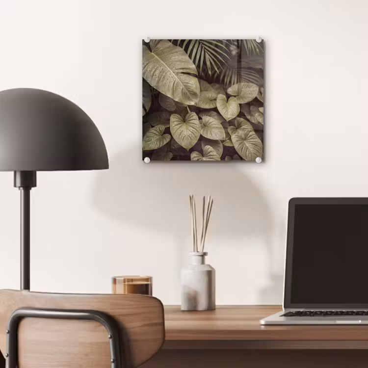 Glas schilderij - Groene bladeren - Natuur — 7