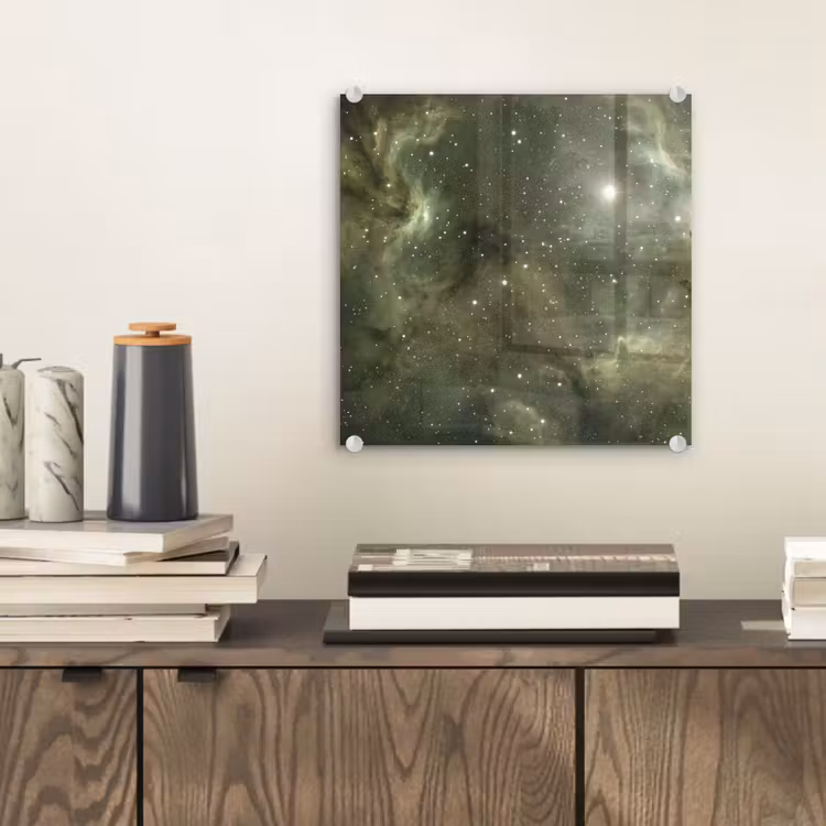 Glas schilderij - Nevel - Sterren - Ruimte — 2