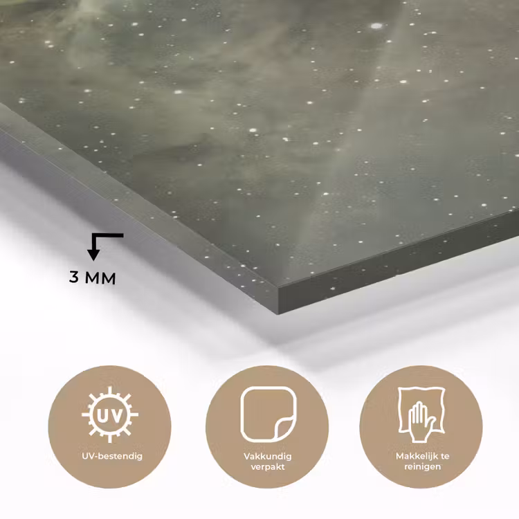 Glas schilderij - Nevel - Sterren - Ruimte — 3