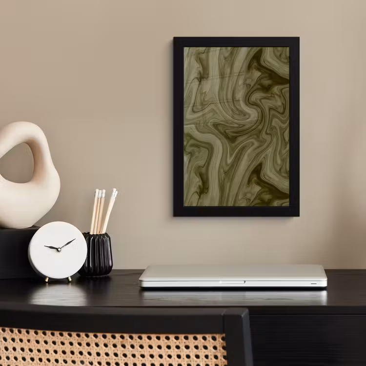 Poster met lijst - Abstract - Groen - Modern — 2