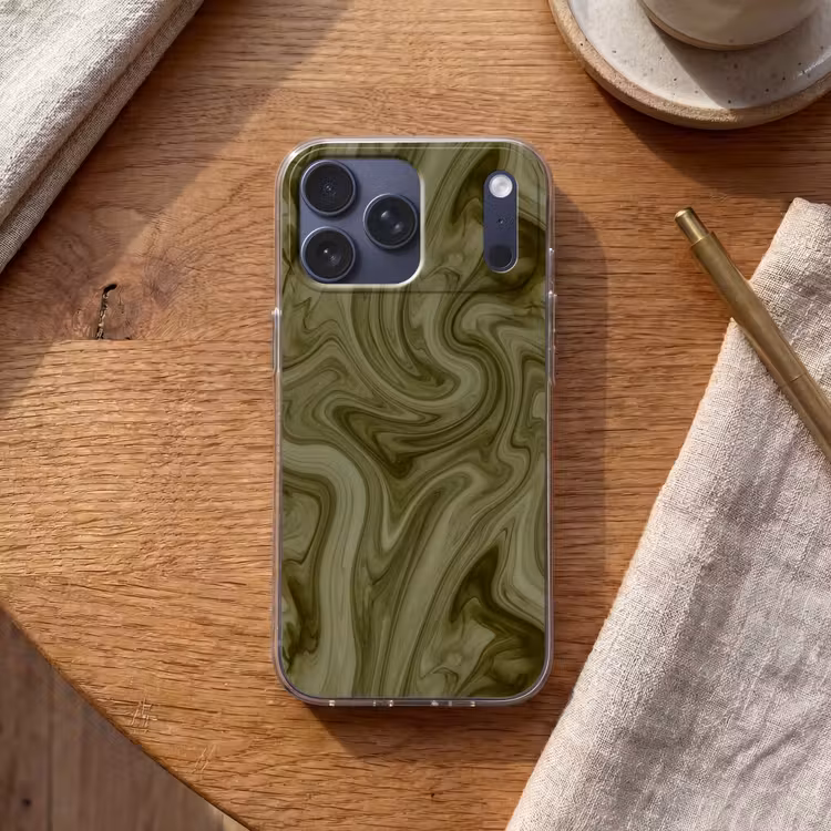 Telefoonhoesje Softcase - Abstract - Groen - Modern — 2
