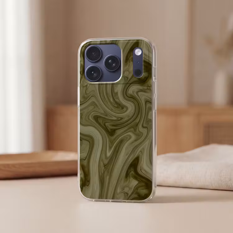 Telefoonhoesje Softcase - Abstract - Groen - Modern — 3