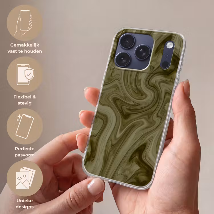 Telefoonhoesje Softcase - Abstract - Groen - Modern — 4