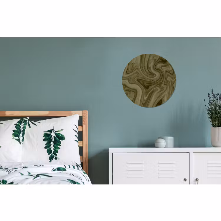 Wandcirkel - Aluminium - Abstract - Groen - Modern — 4