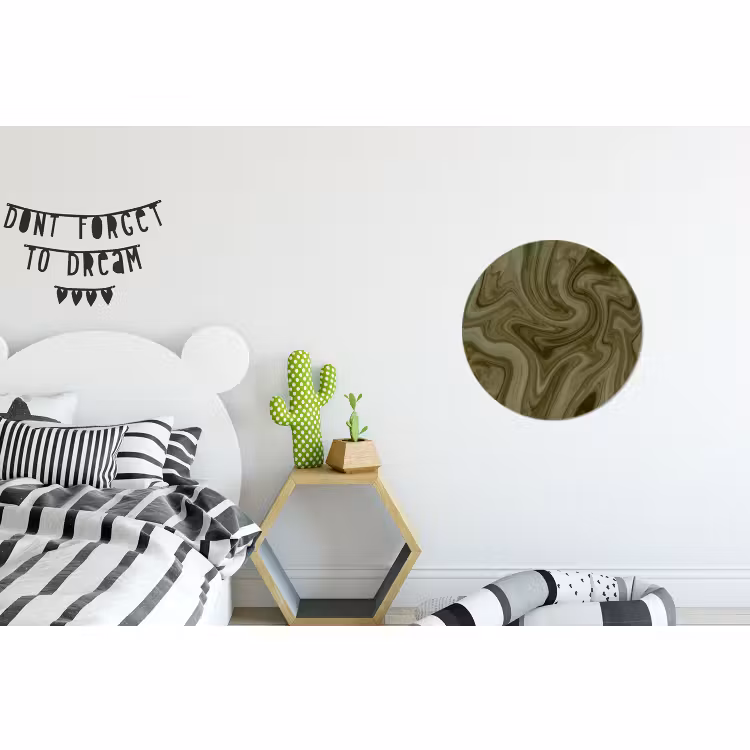Wandcirkel - Aluminium - Abstract - Groen - Modern — 5