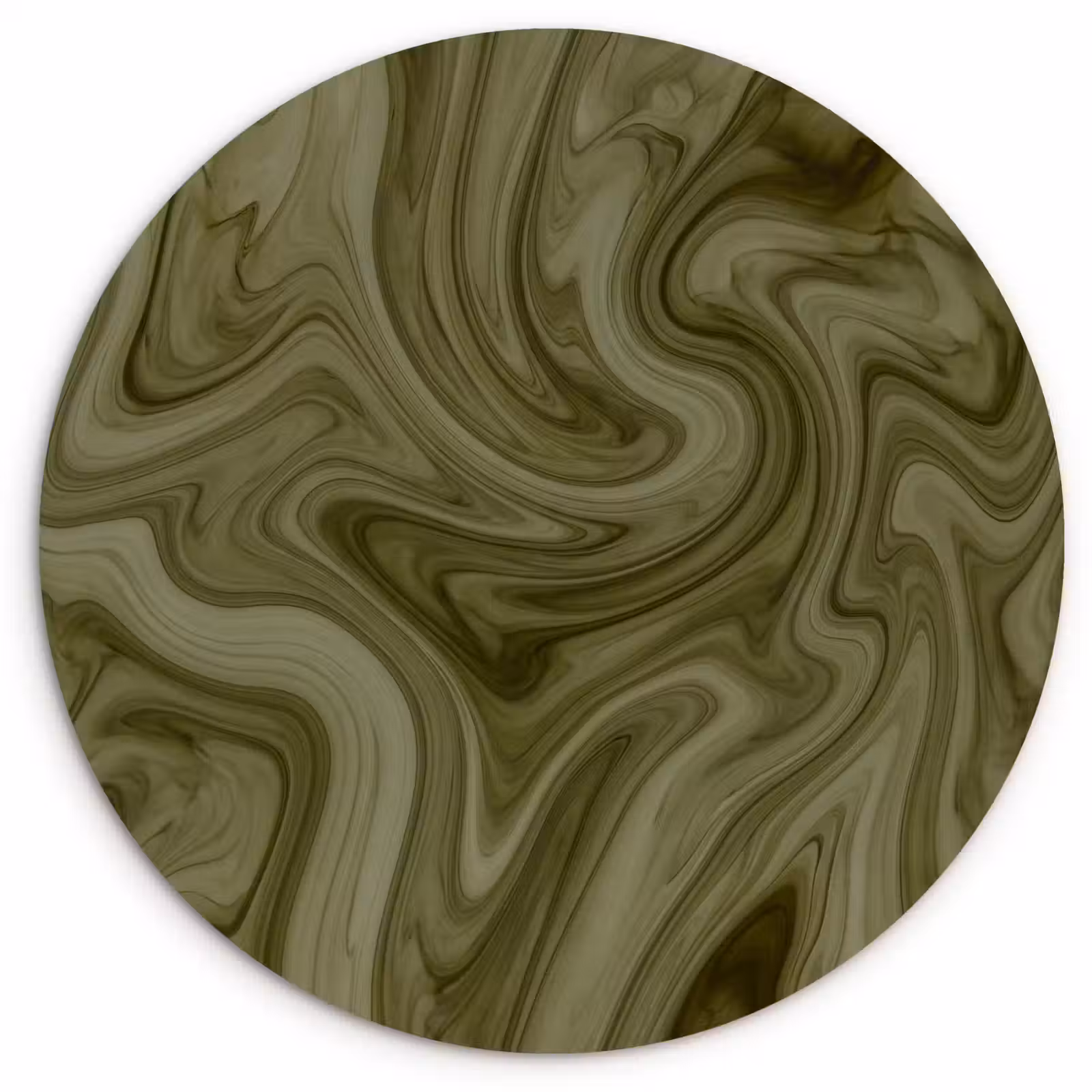 Wandcirkel - Glas - Abstract - Groen - Modern — 1