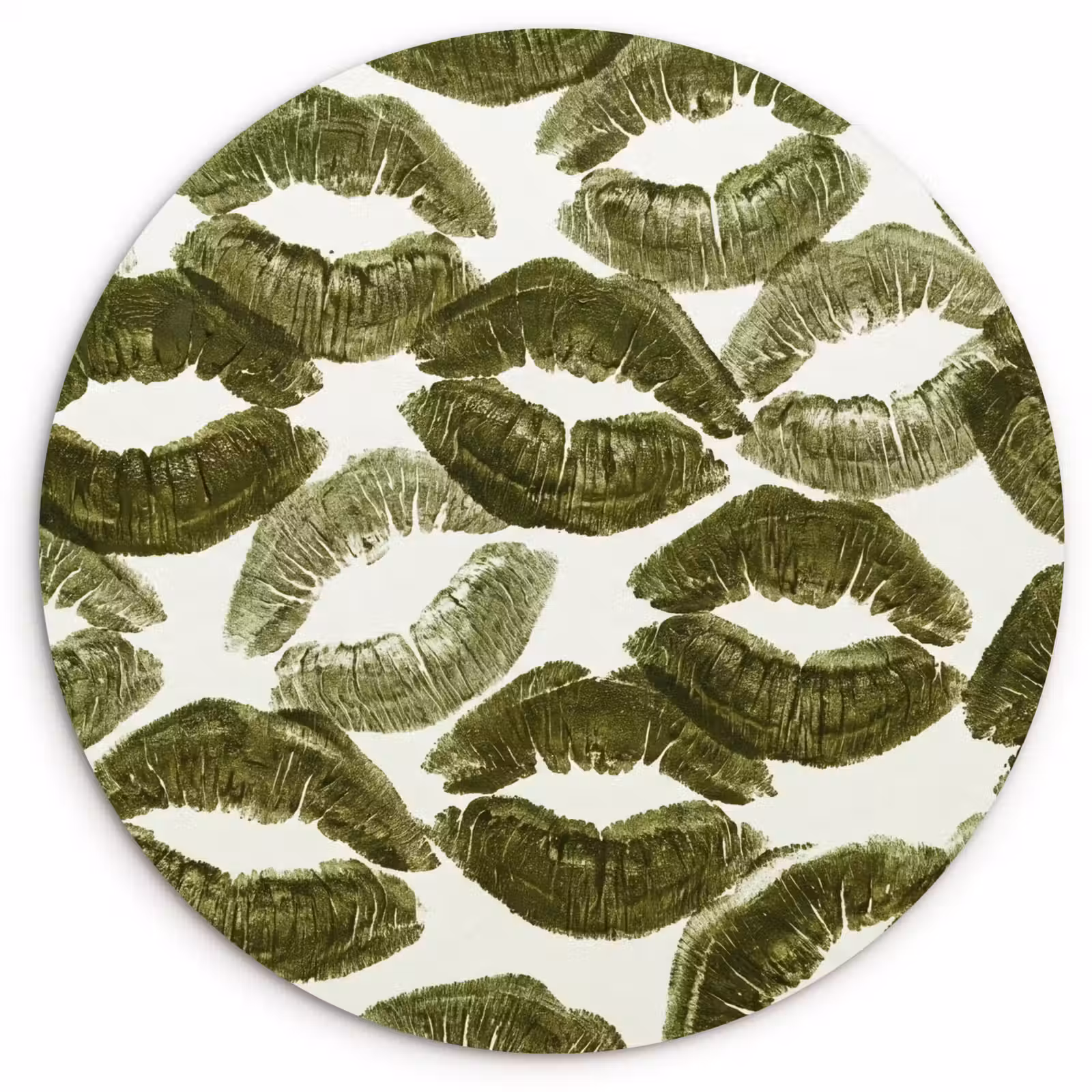 Wandcirkel - Glas - Kus - Patroon - Groen — 1