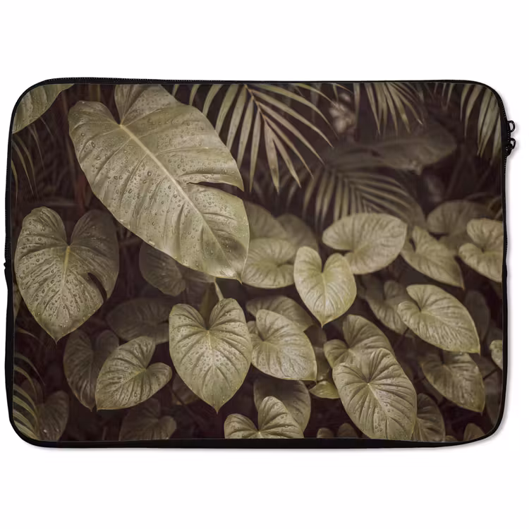 Laptophoes - Groene bladeren - Natuur — 1