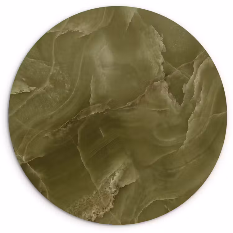 Wandcirkel - Glas - Marmer - Groen - Abstract — 1