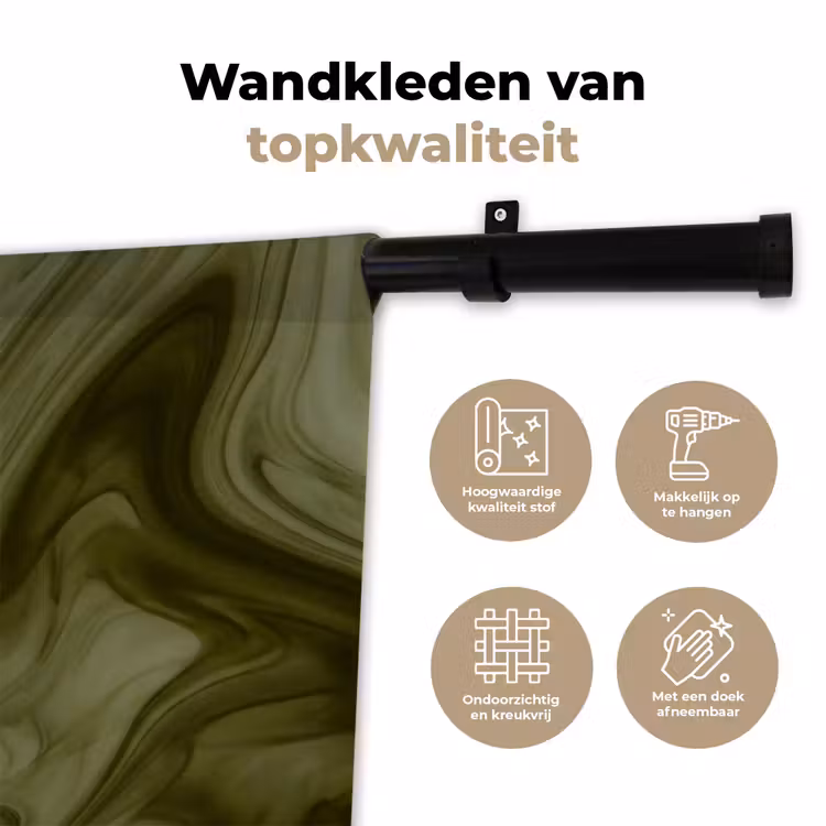 Wandkleed - Abstract - Groen - Modern — 3