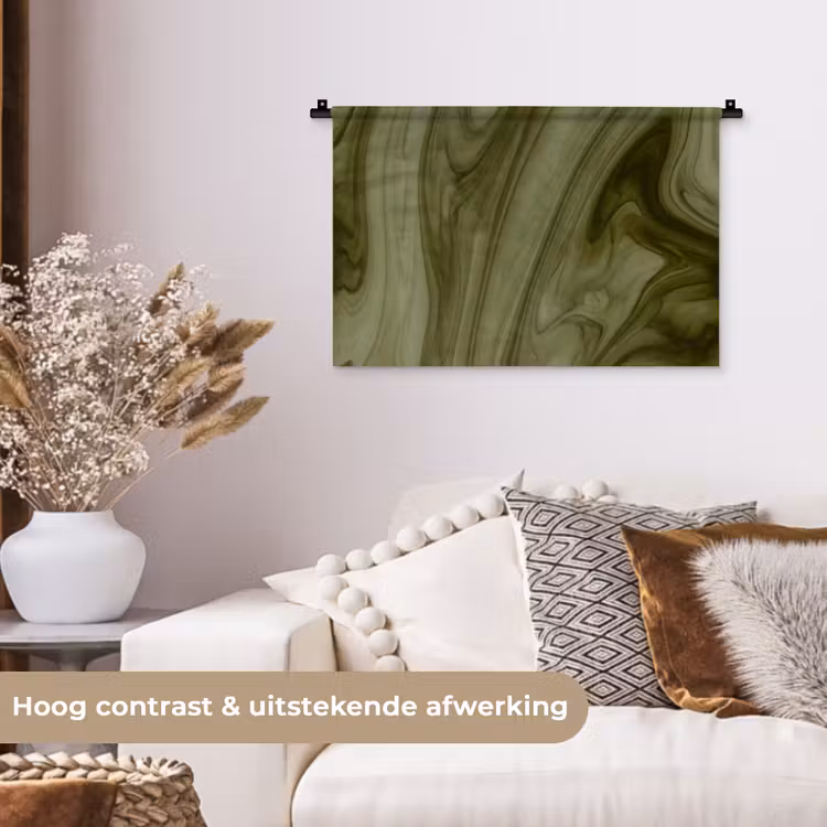 Wandkleed - Abstract - Groen - Modern — 4