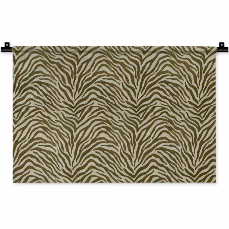 Wandkleed - Zebramotief - Groen - Modern — 1