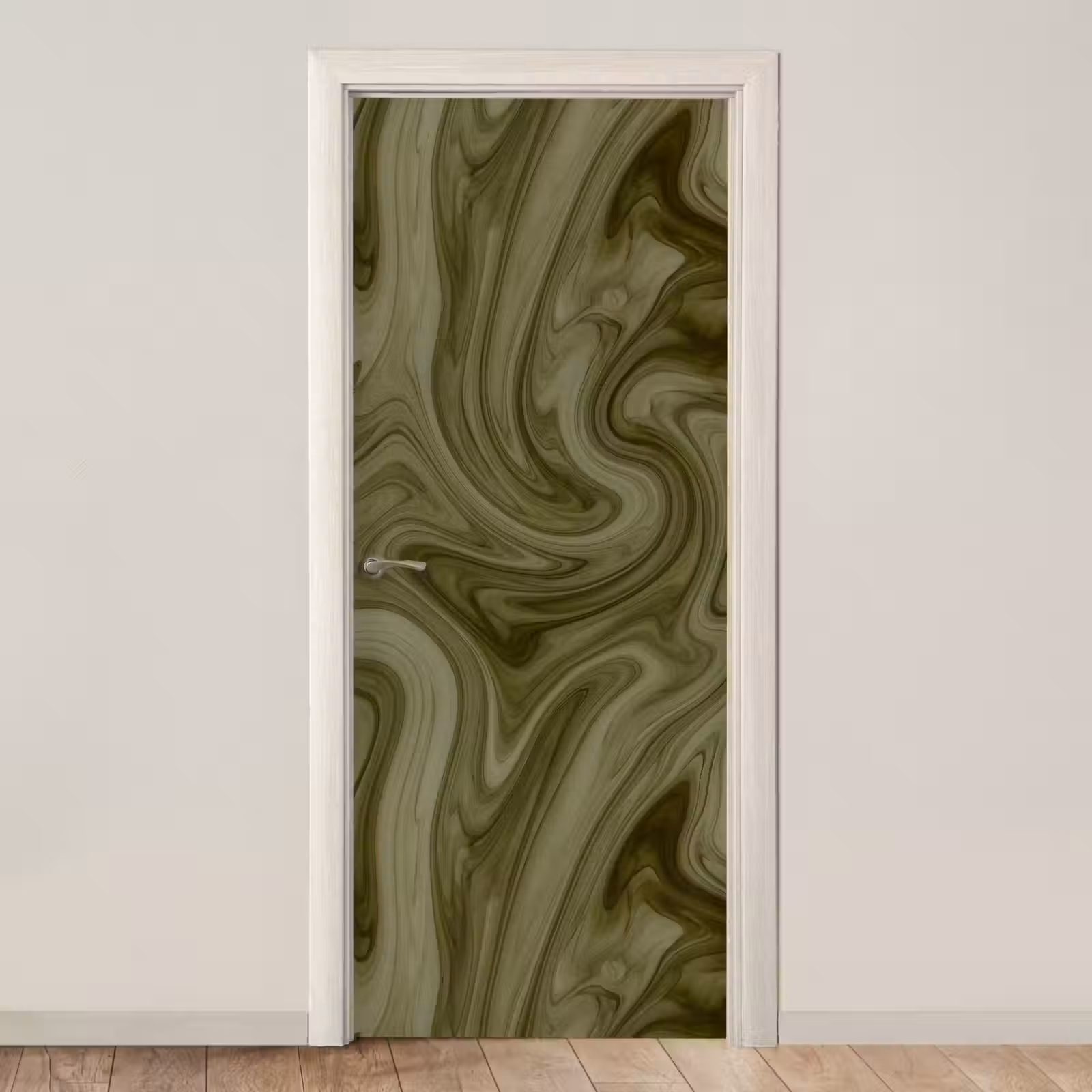 Deursticker - Abstract - Groen - Modern — 1