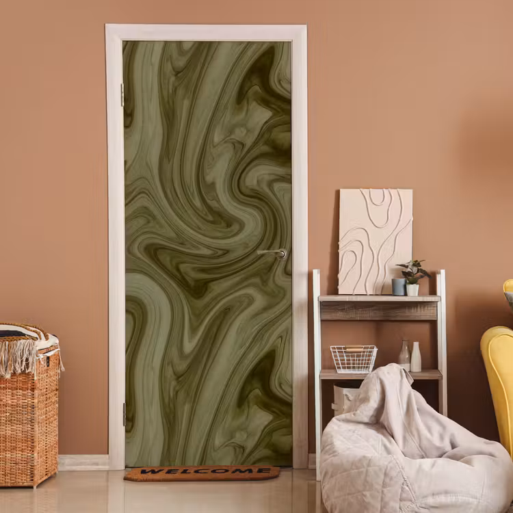Deursticker - Abstract - Groen - Modern — 2