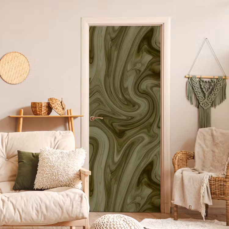 Deursticker - Abstract - Groen - Modern — 4