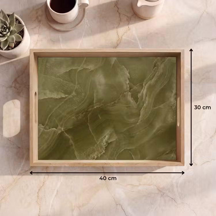Dienblad - Marmer - Groen - Abstract — 9
