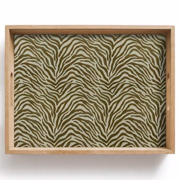 Dienblad - Zebramotief - Groen - Modern — 1