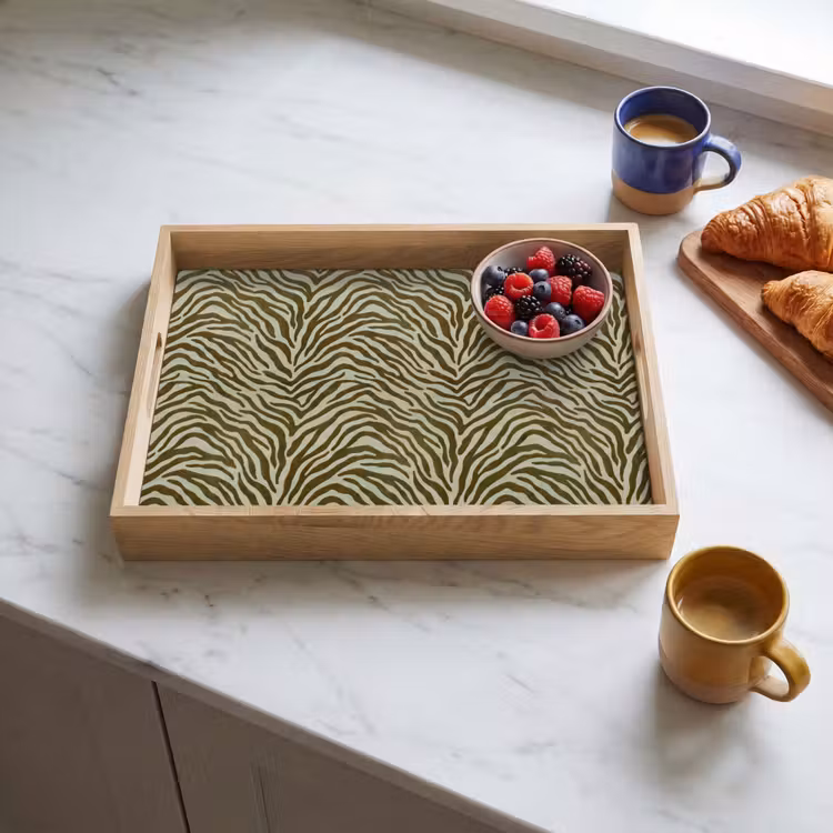 Dienblad - Zebramotief - Groen - Modern — 4