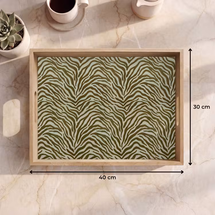 Dienblad - Zebramotief - Groen - Modern — 9