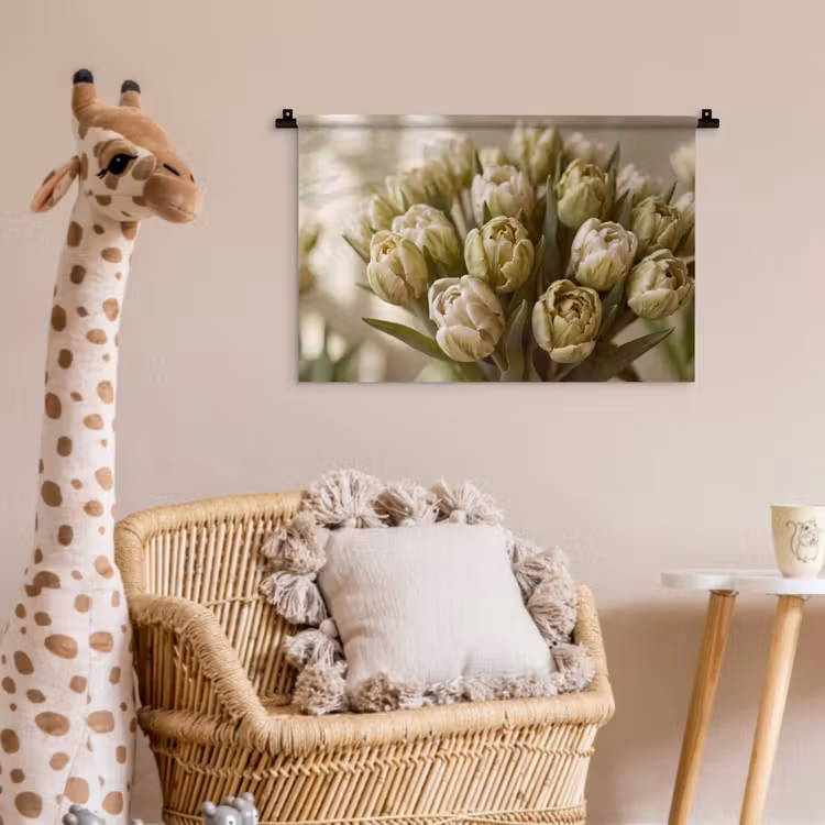 Wandkleed - Bloemen - Groen - Natuur — 5