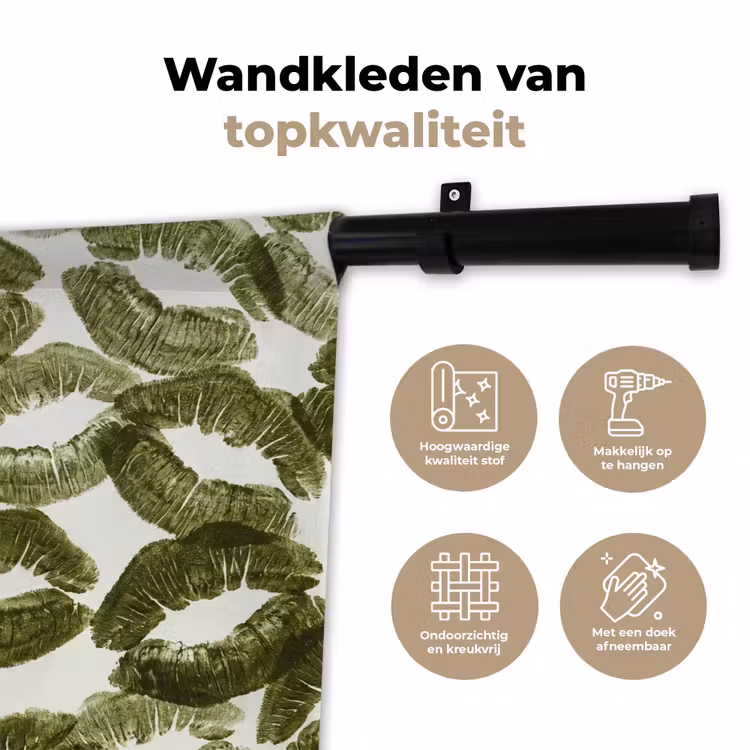 Wandkleed - Kus - Patroon - Groen — 3