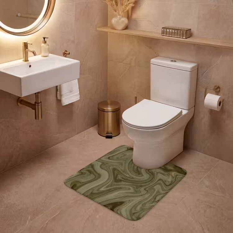 Wc Mat - Abstract - Groen - Modern — 3