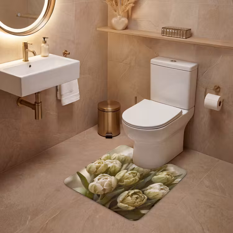 Wc Mat - Bloemen - Groen - Natuur — 3