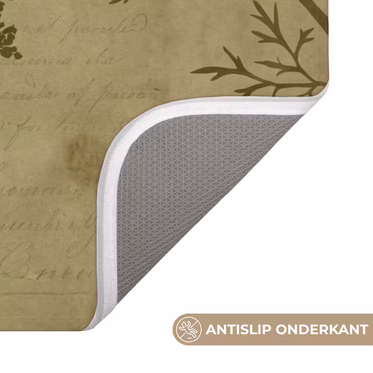 Wc Mat - Bloemen - Schrift - Groen — 4