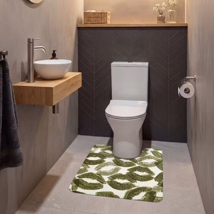 Wc Mat - Kus - Patroon - Groen — 2